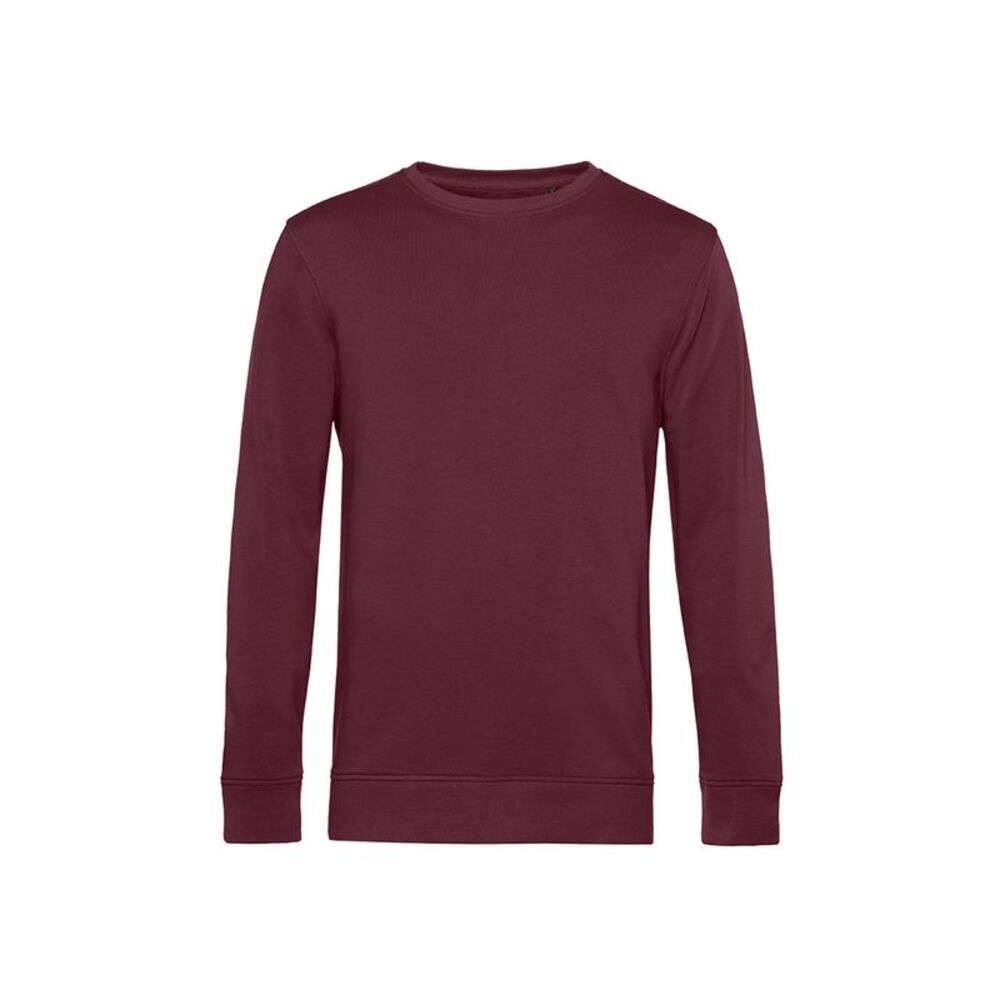 B&C Mens Crew Neck Sweat / Burgundy